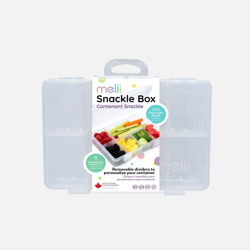 Melii Boîte Snackle, 8 Compartiments - Transparent