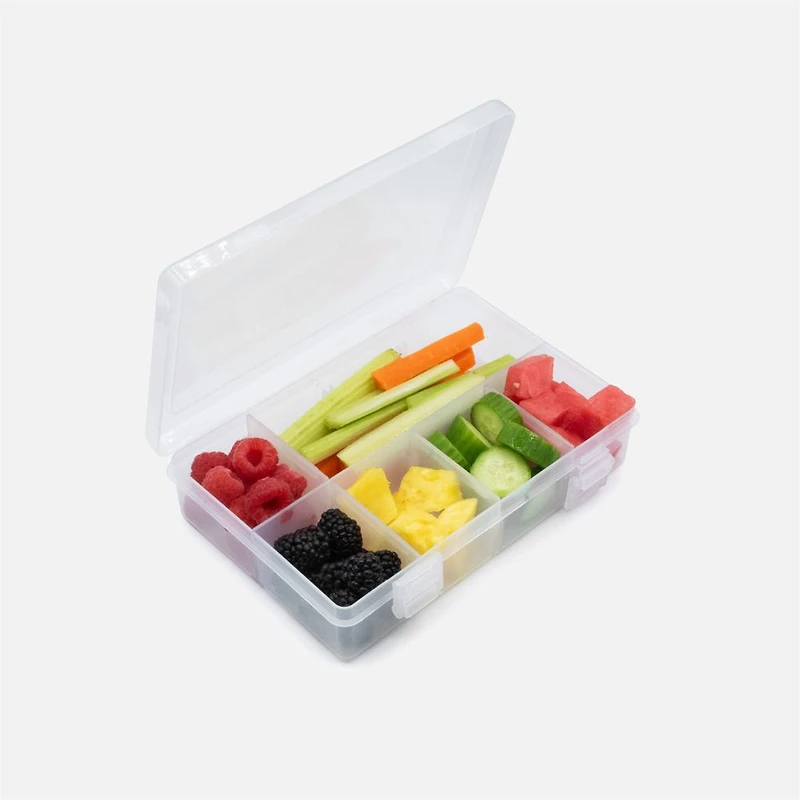 Melii Boîte Snackle, 8 Compartiments - Transparent