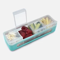 Melii Boîte Snackle, 4 compartiments séparés avec couvercles