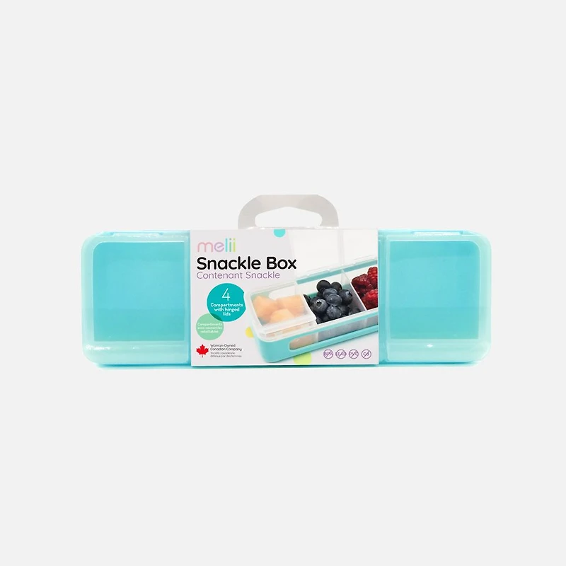 Melii Boîte Snackle, 4 compartiments séparés avec couvercles