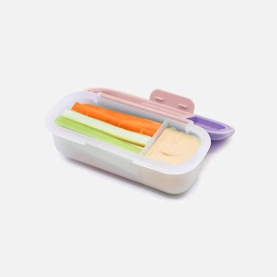 Melii Snack & Dip Container - Pink/Purple