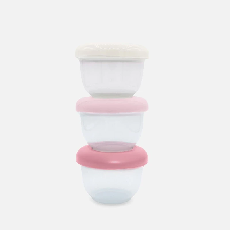 Melii Nesting Food Storage Containers - Blush/Berry/Ivory
