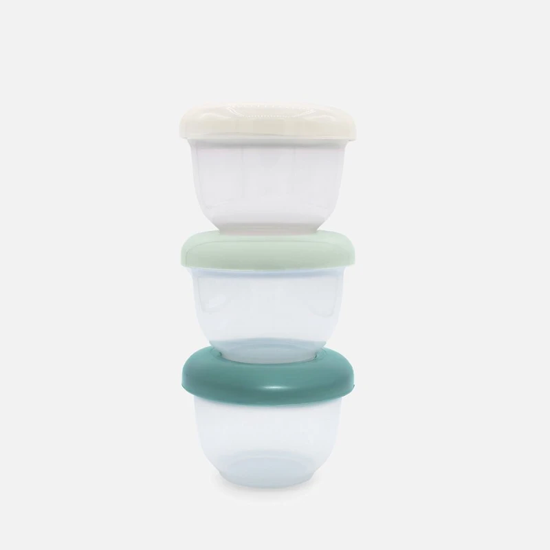 Melii Nesting Food Storage Containers - Cactus Fern/Sage/Ivory