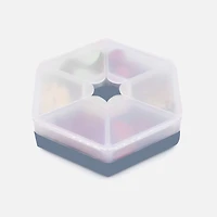 Melii Boîte à collation hexagonale - Bleu ardoise