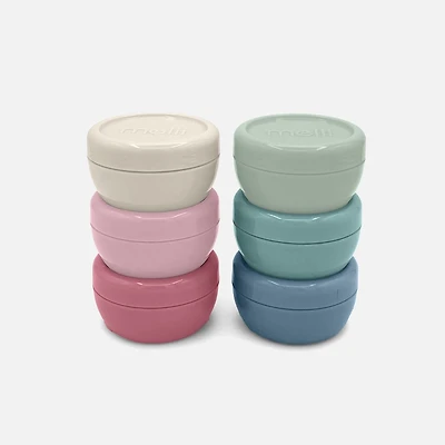 Melii Boîtes à condiments en plastique, ensemble de 6 - Multicolores