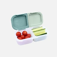 Snack Container, 2 Compartment - Sage and Cactus Fern