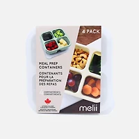 Ensemble de 4 récipients de « meal prep » à 4 compartiments