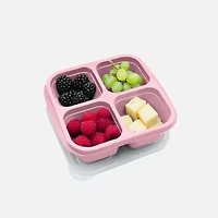 4-Compartment Meal Prep Containers, Pack of 4 - Assorted colours