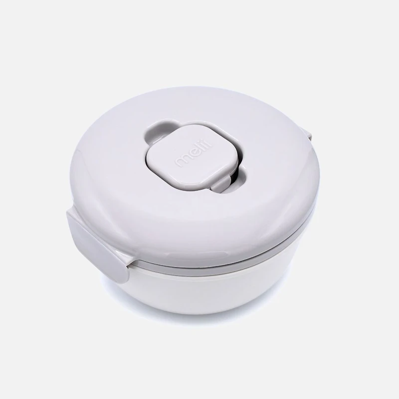 Boîte à salade Bento - Gris chaud / Ivoire