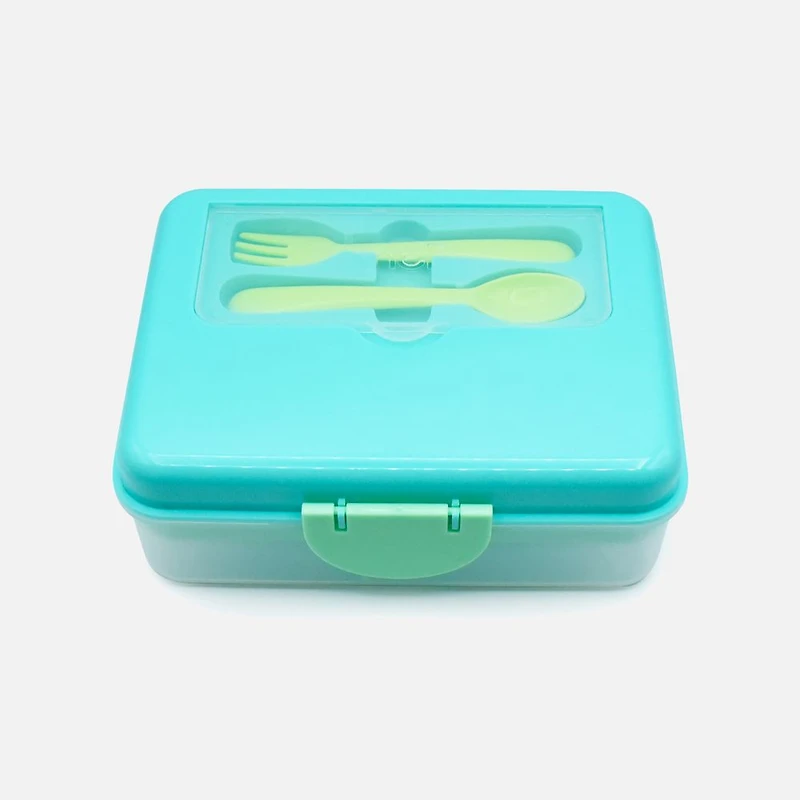 2-Tier Bento Box Blue-Mint-Lime