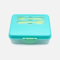 2-Tier Bento Box Blue-Mint-Lime