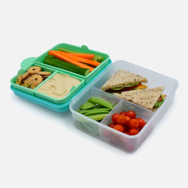 2-Tier Bento Box Blue-Mint-Lime