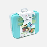 2-Tier Bento Box Blue-Mint-Lime