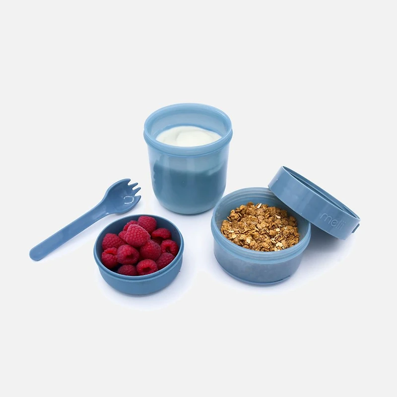 Melii Yogourt ou salade à emporter avec cuillère - Bleu ardoise
