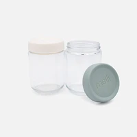 Melii Pots gruau réfrigéré, ensemble de - Ivoire/sauge