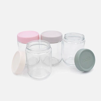 Glass Jar for Overnight Oats, Set of 4 - assorted