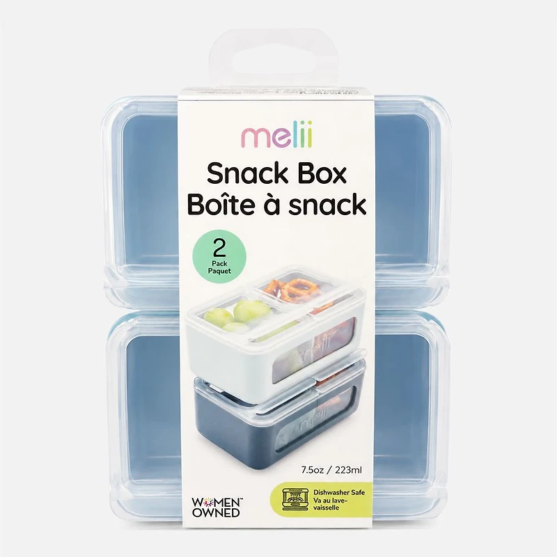 2 Compartment Snack Box, 2 Pieces - Cactus / Sage