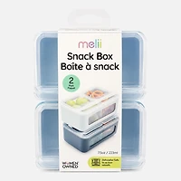 2 Compartment Snack Box, 2 Pieces - Cactus / Sage