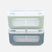 2 Compartment Snack Box, 2 Pieces - Cactus / Sage