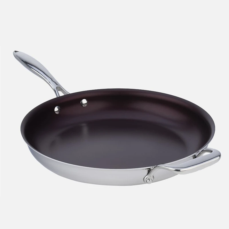 Meyer  Poêle à frire antiadhésive 3 plis acier inoxydable SuperSteel 18/10 - -32 cm