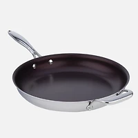 Meyer  Poêle à frire antiadhésive 3 plis acier inoxydable SuperSteel 18/10 - -32 cm