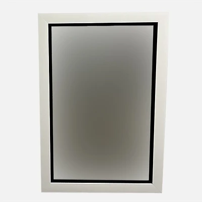 Mirror with White Double Frame - 30" x 30