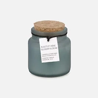 Blue Glass Candle - Blueberry Cream