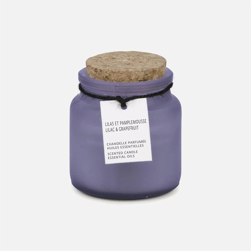 Purple Glass Candle - Lilac & Grapefruit