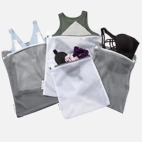 N&T Mesh Wash Bag Set, 4 pieces - White/Grey 