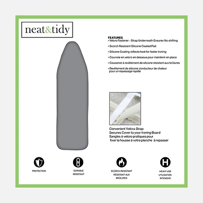 Neat & Tidy Housse pour planche à repasser - Argent