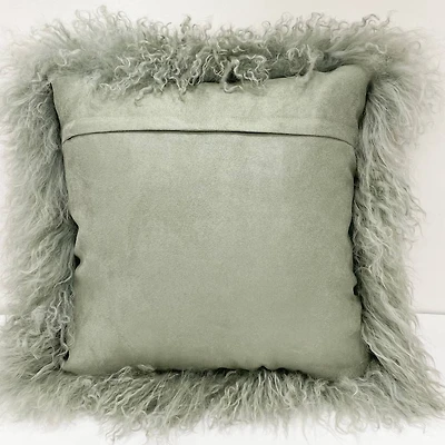 Coussin en fourrure d'agneau Mongolian 