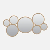 Multi miroir en métal rond - Or
