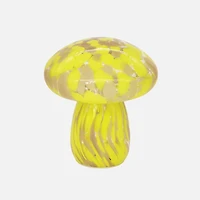 Mushroom Glass Table Lamp - Yellow