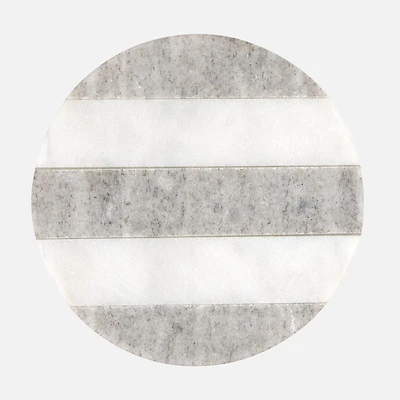 Maxwell & Williams Round Marble Coaster, 10cm - Beige & White 