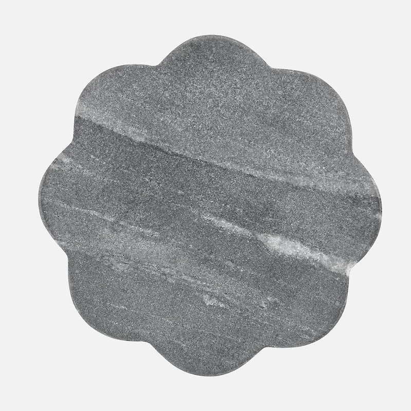Scallop Marble Coaster Charcoal by Maxwell & Williams