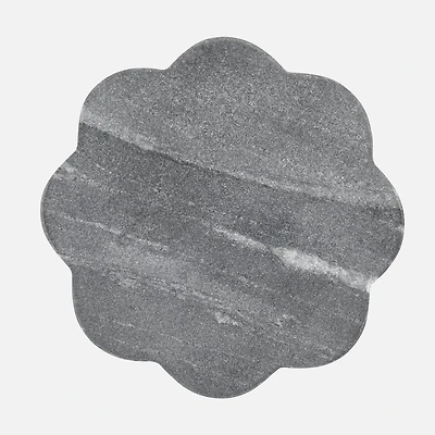 Scallop Marble Coaster Charcoal by Maxwell & Williams