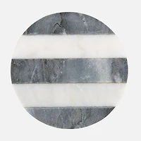 Maxwell & Williams Scallop Marble Coaster 11.5cm - Charcoal and White