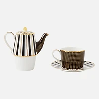Regency Black Teapot with Infuser for One Person by Maxwell & Williams - 340 ml