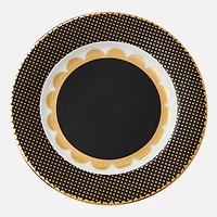 Regency Black and Gold Rimmed Plate by Maxwell & Williams
