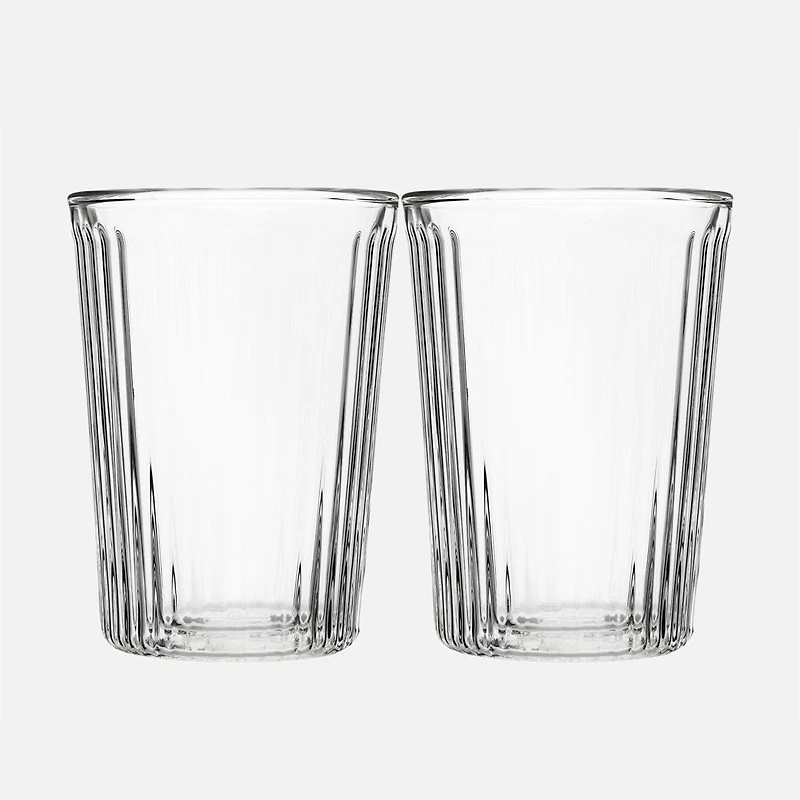Maxwell & Williams Blend Stripey Cup Doubled Wall, Set of 2 - 250ml