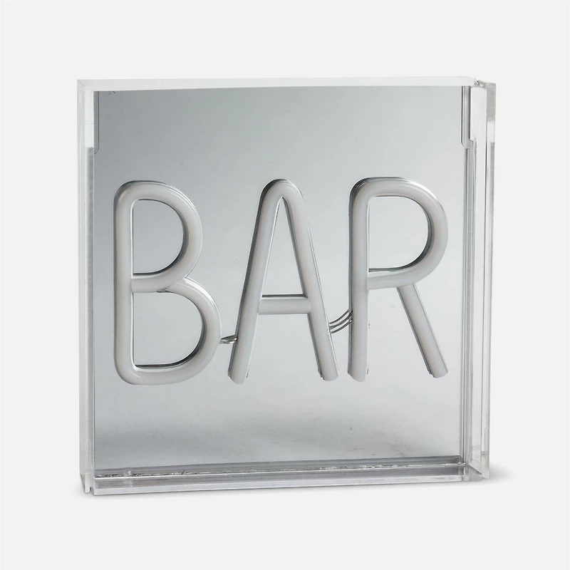 BAR Neon LED Sign-Red, 7"