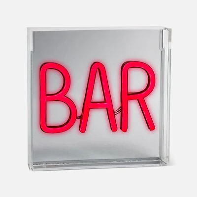 BAR Neon LED Sign-Red, 7"