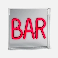 BAR Neon LED Sign-Red, 7"