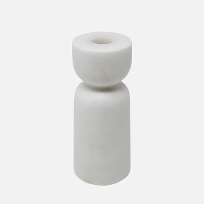 Bougeoir en marbre - Blanc