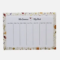 Weekly Planner Wild Flowers 52 Sheets