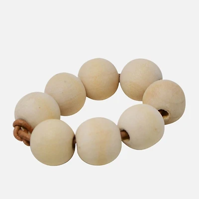 Napkin Ring With Beads - Natural