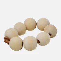 Anneau pour serviette de table en perles - Naturel