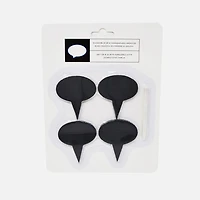 Étiquettes en ardoise et craies, ensemble de 4