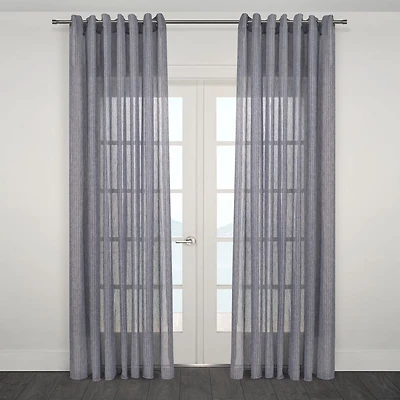 Nobile Semi Sheer Jacquard Grommet Curtain