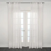 Rideau semi-transparent jacquard à œillets « Nobile »